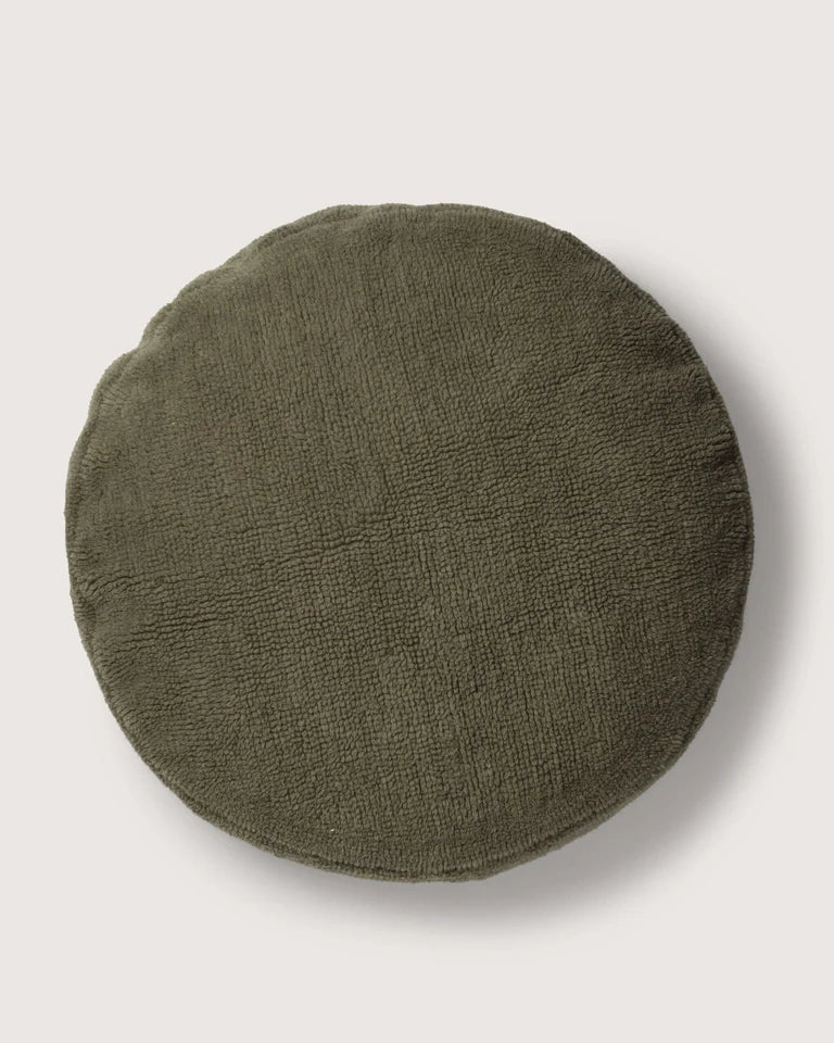 Suite702 Kissenhülle Really bigDot Furry DARK OLIVE grün | Ø80cm - Sir Henrys