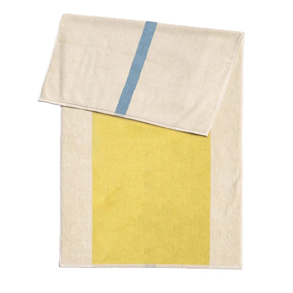 Suite702 Strandtuch SKYBLUE YELLOW creme gestreift | 90x180cm