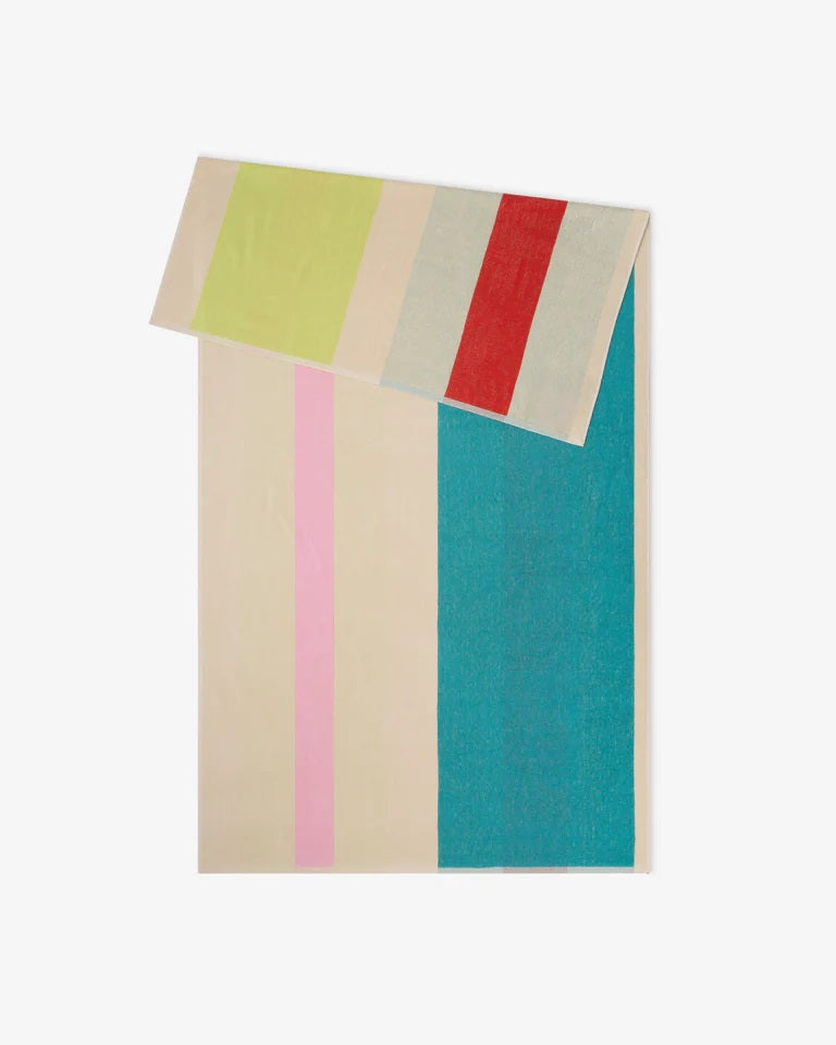 Suite702 Strandtuch PINK TURQUOISE gestreift | 90x180cm