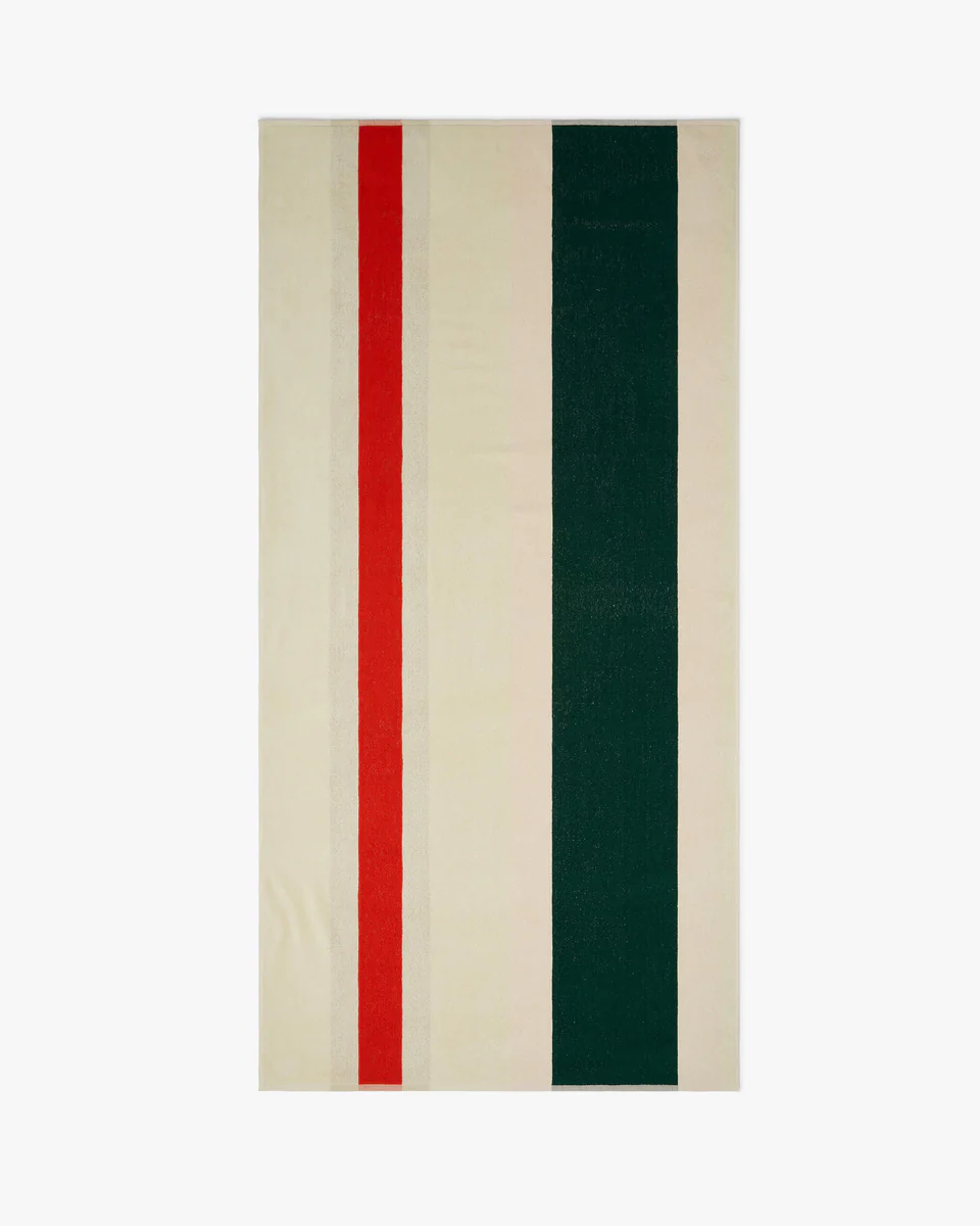 Suite702 Strandtuch RED creme gestreift | 90x180cm