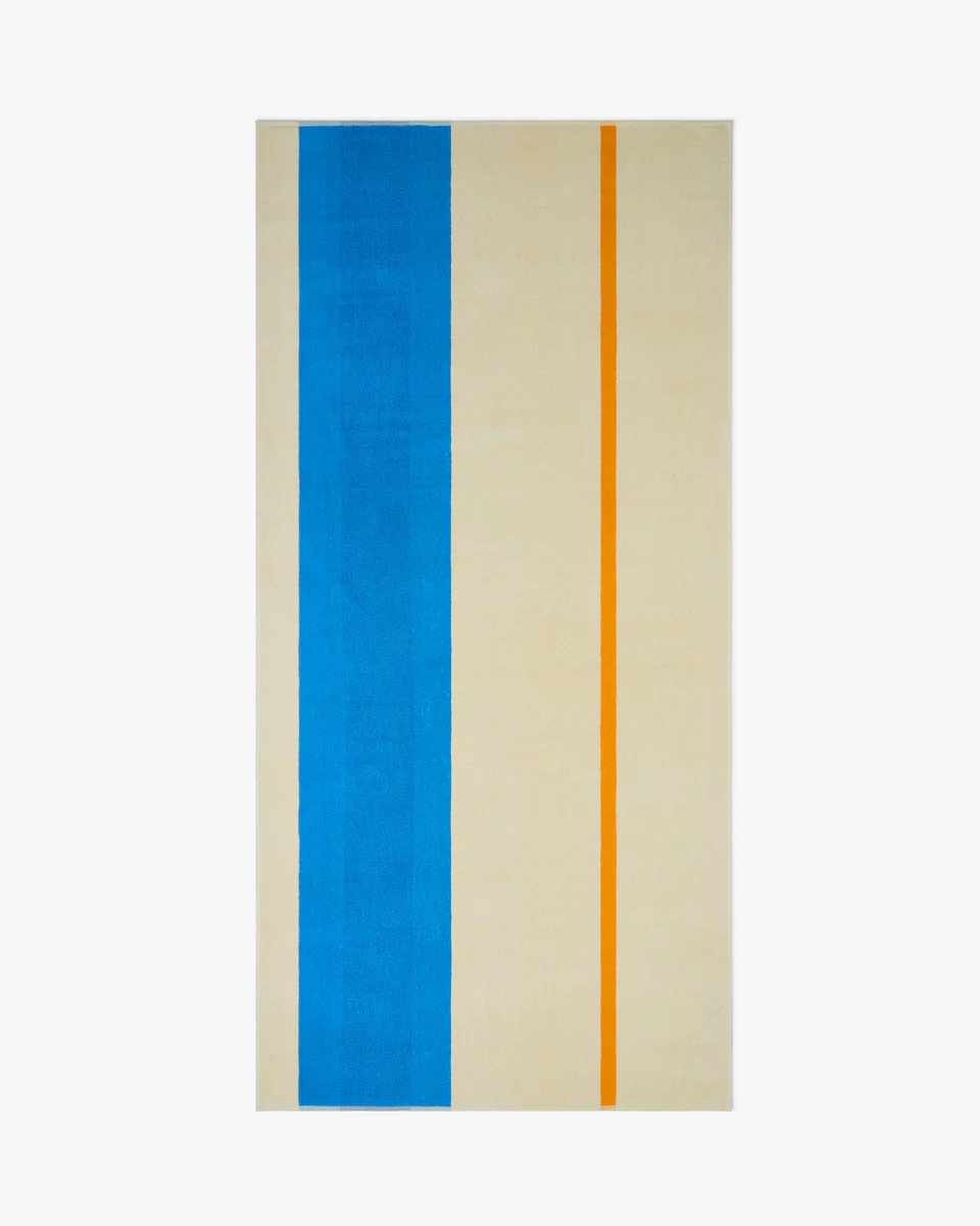 Suite702 Strandtuch AQUA creme gestreift | 90x180cm