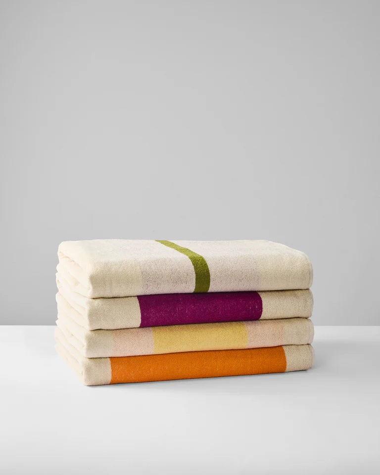 Suite702 Strandtuch YELLOW FUCHSIA gestreift | 90x180cm