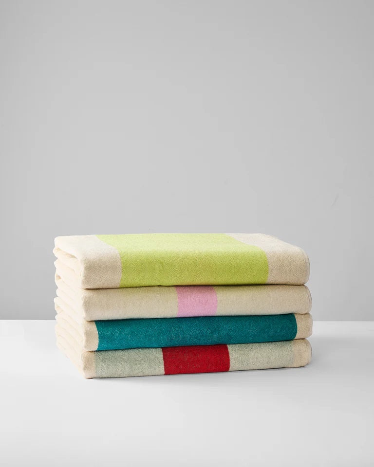 Suite702 Strandtuch PINK TURQUOISE gestreift | 90x180cm