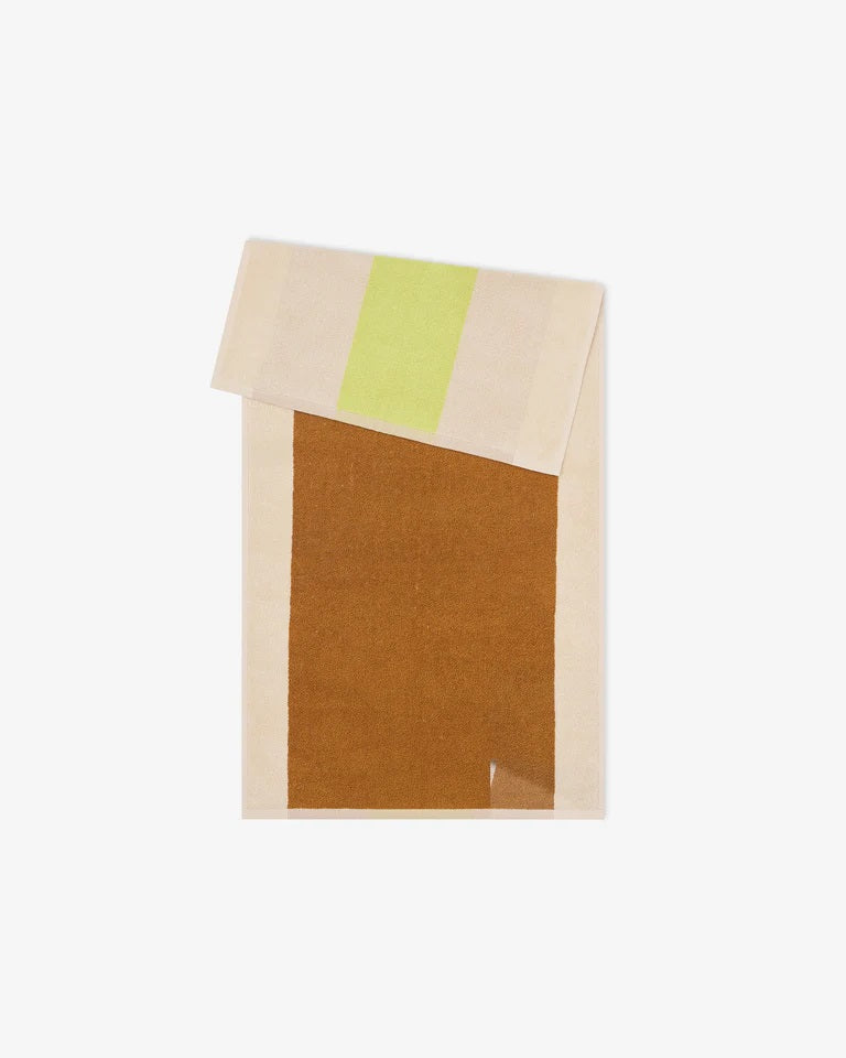 Suite702 Handtuch LIME TOFFEE gestreift | 50x100cm