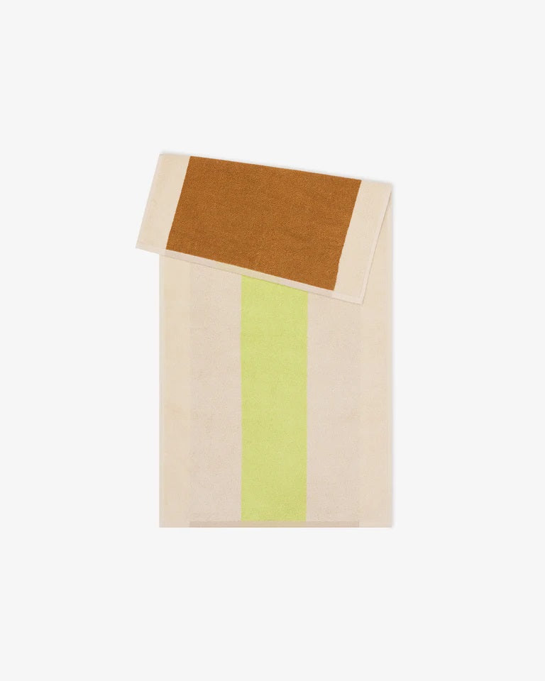 Suite702 Handtuch LIME TOFFEE gestreift | 50x100cm