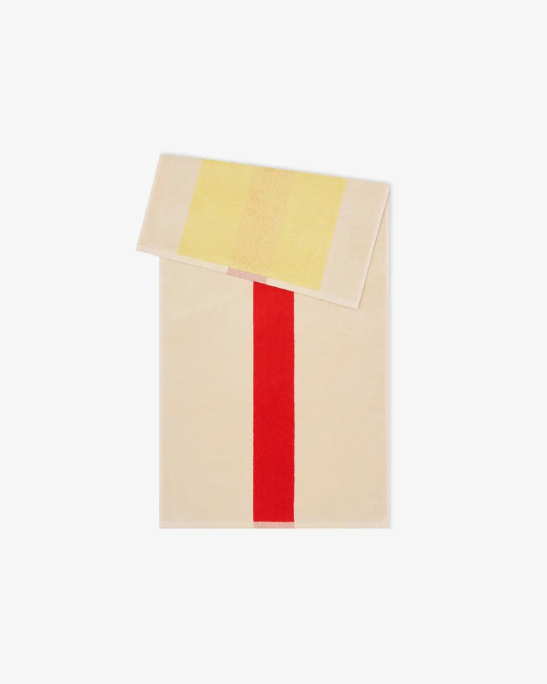 Suite702 Handtuch RED YELLOW gestreift | 50x100cm
