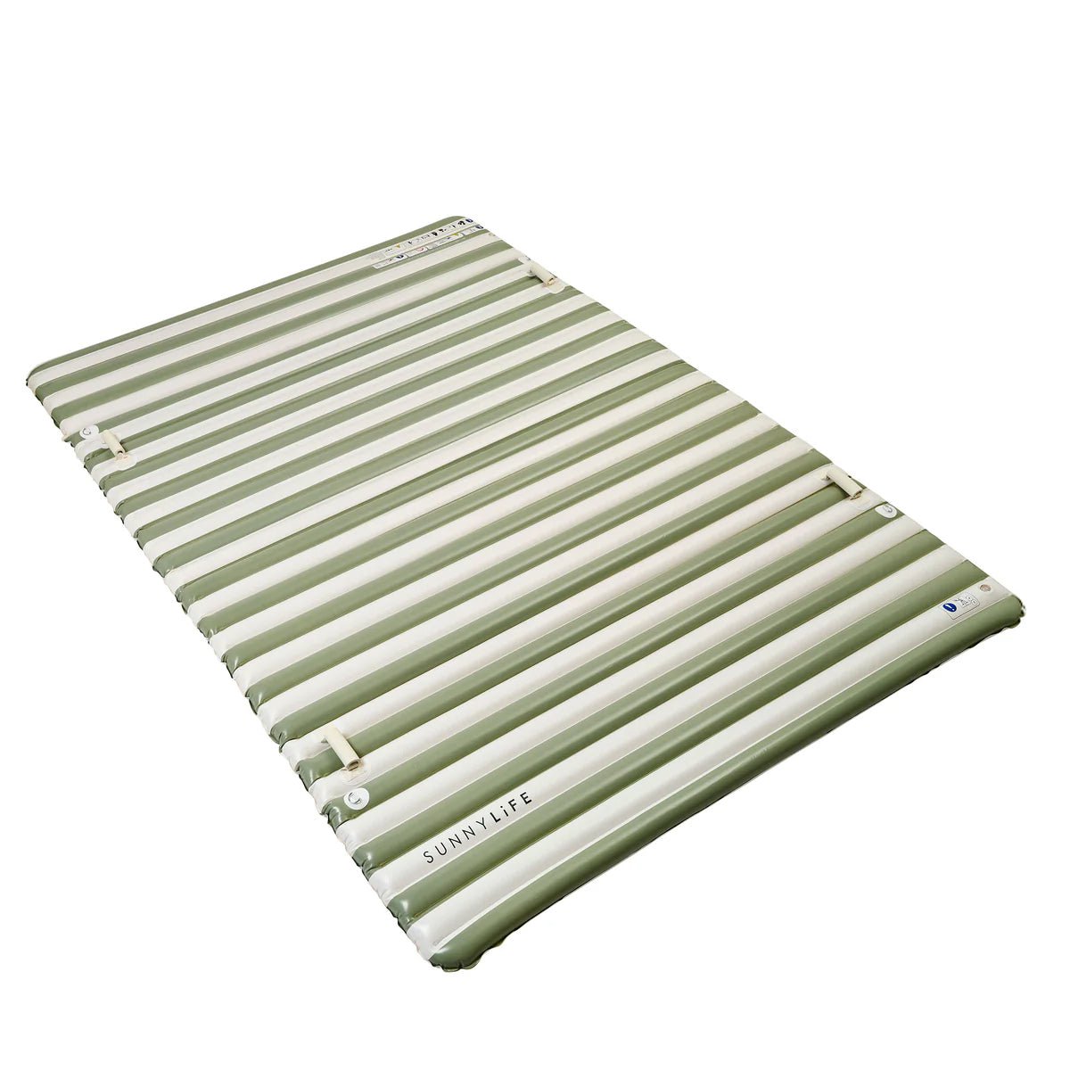 Sunnylife Luftmatratze PARTY PAD SEAGRASS salbei creme gestreift | 272x196x10cm - Sir Henrys