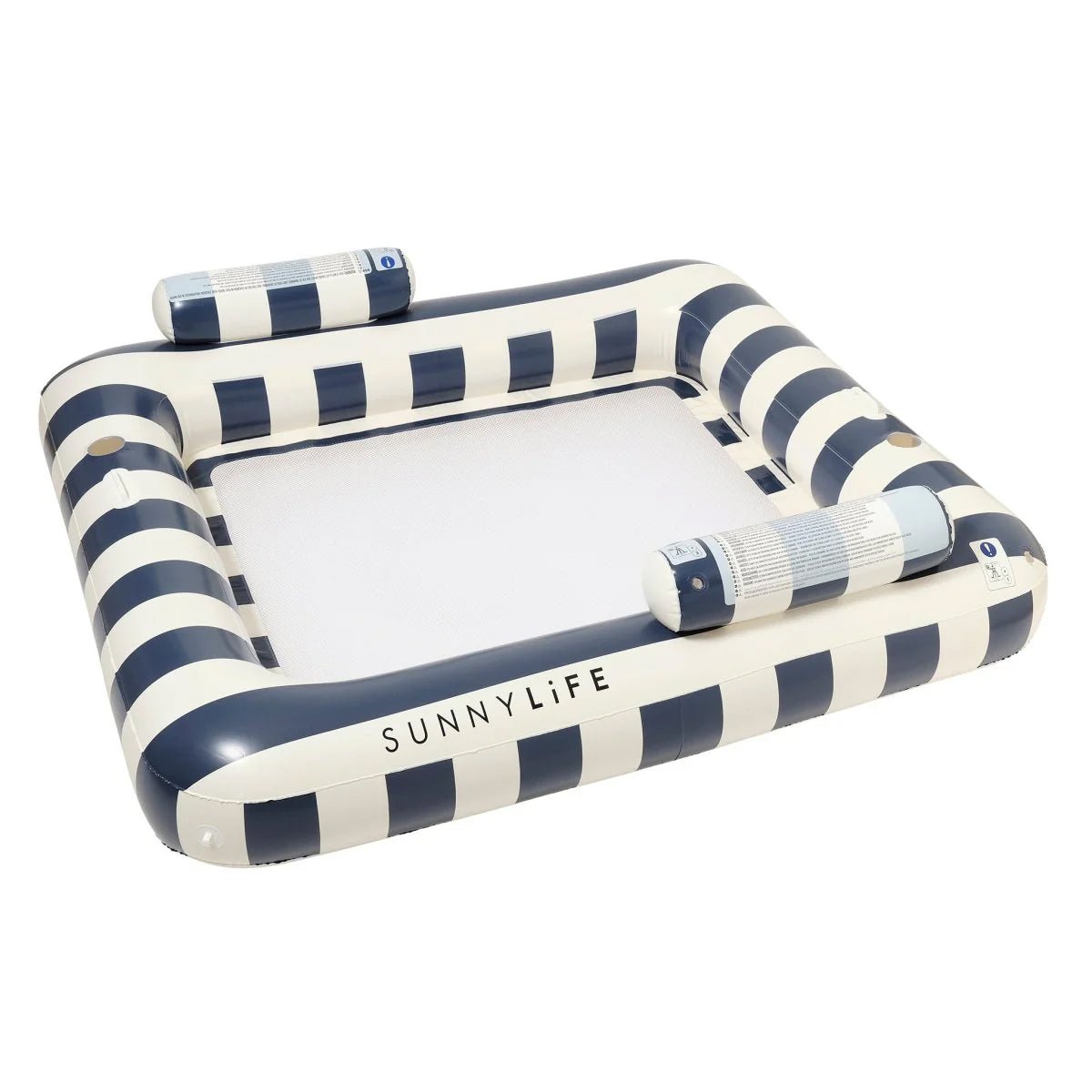 Sunnylife Luftmatratze TWIN HAMMOCK blau creme | 190x170x42cm - Sir Henrys