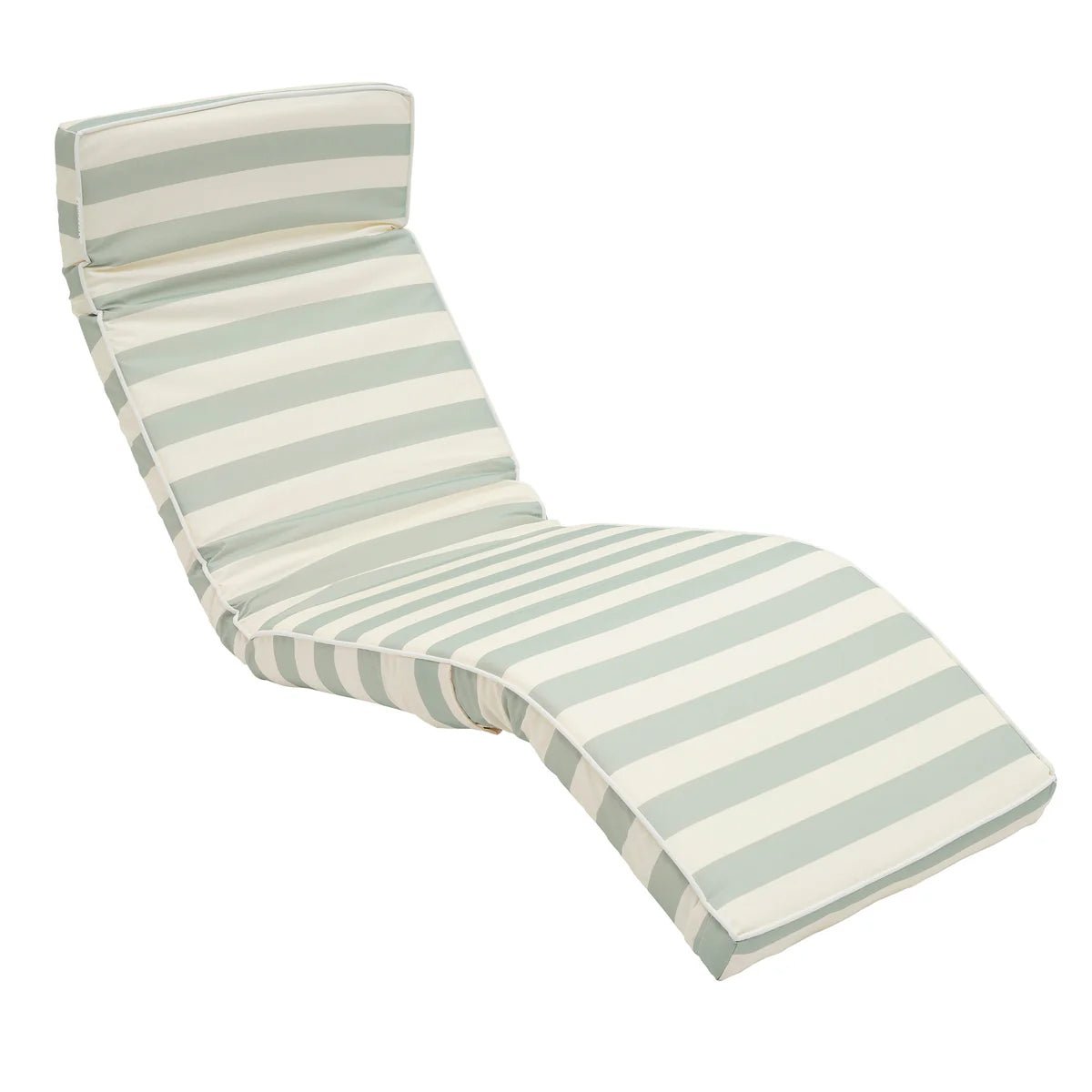 Sunnylife Outdoor Liege LUXE LOUNGER SEASAGE salbei creme gestreift | 180x56x9cm - Sir Henrys
