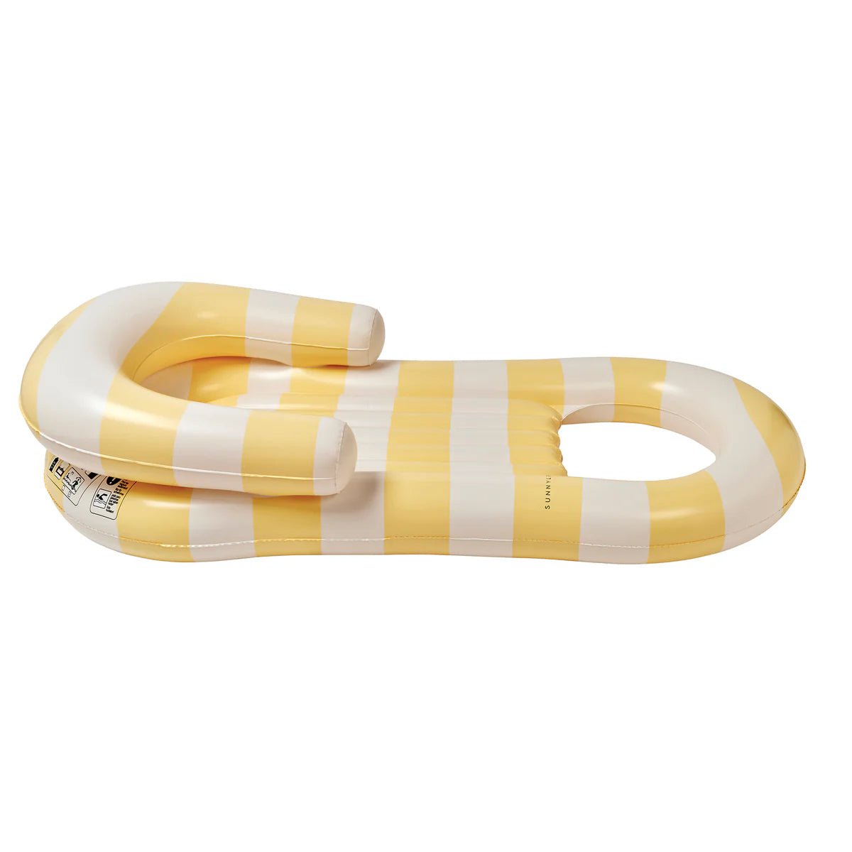 Sunnylife Pool Liege LA MER LEMON gelb creme gestreift | 158cm - Sir Henrys