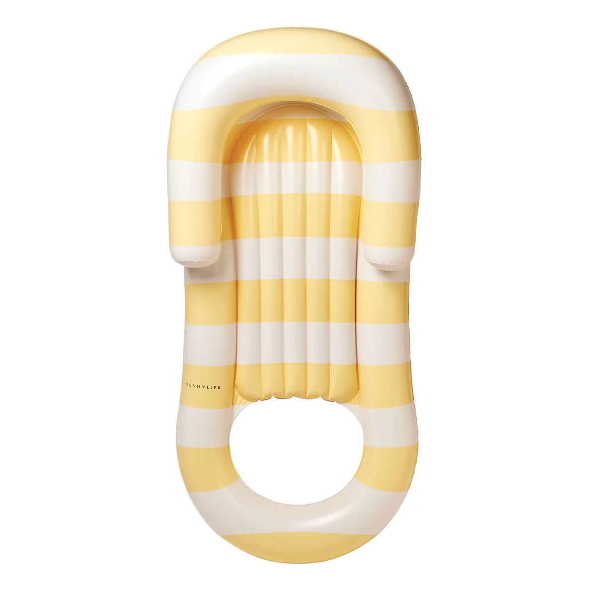 Sunnylife Pool Liege LA MER LEMON gelb creme gestreift | 158cm - Sir Henrys
