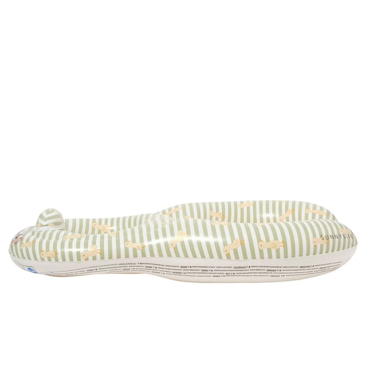 Sunnylife Schwimmring Baby FLOAT TOGETHER ENTE salbei gestreift | 110cm - Sir Henrys