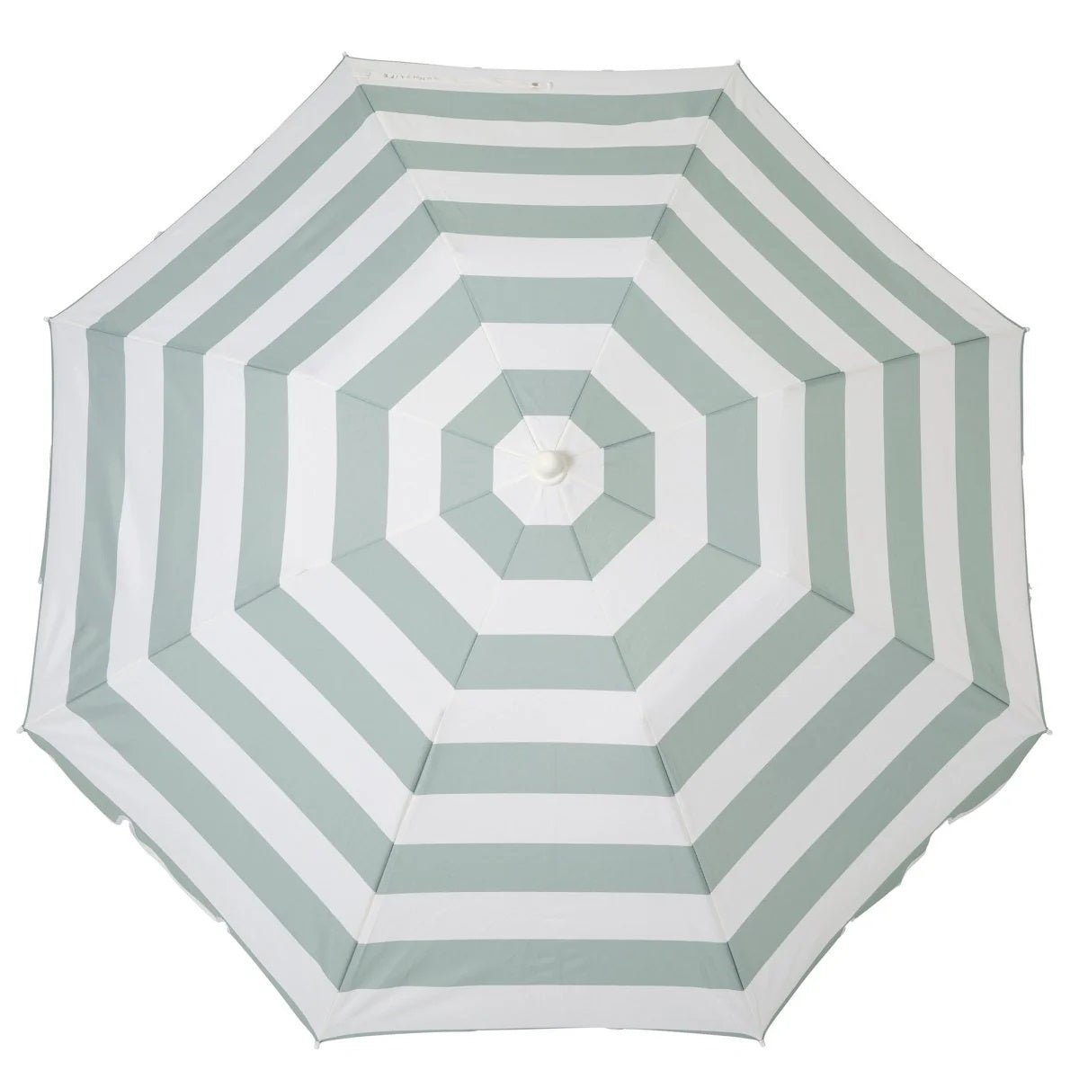 Sunnylife Sonnenschirm Strandschirm LA PALMA salbei creme gestreift | Ø 170x200cm - Sir Henrys