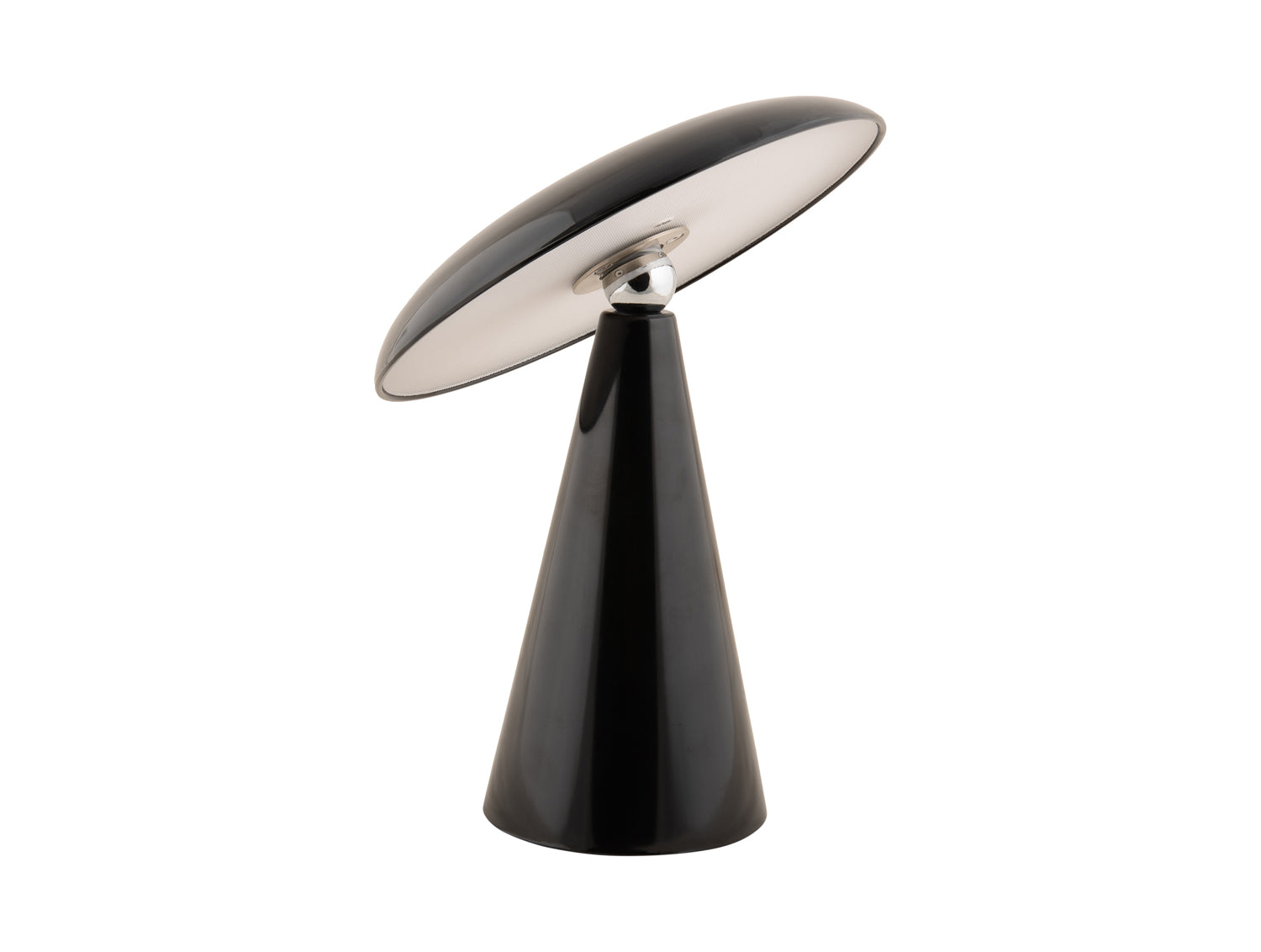 Leitmotiv Tischlampe PHOEBE Akku LED schwarz | Ø23x26cm
