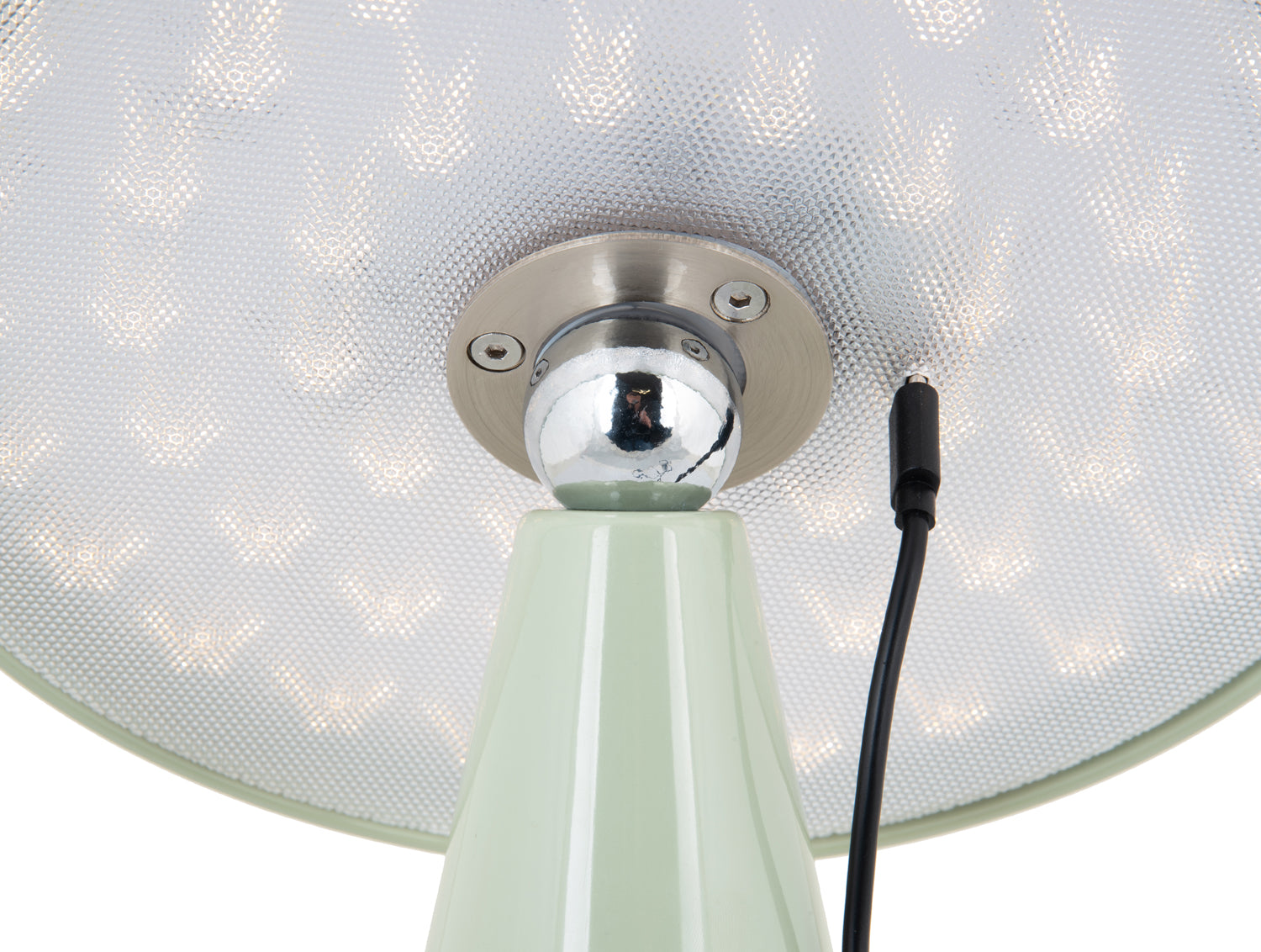 Leitmotiv Tischlampe PHOEBE Akku LED graugrün grayed jade | Ø23x26cm