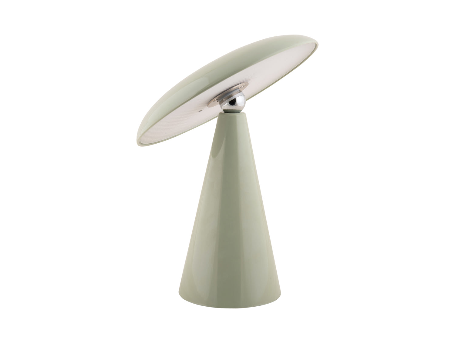 Leitmotiv Tischlampe PHOEBE Akku LED graugrün grayed jade | Ø23x26cm