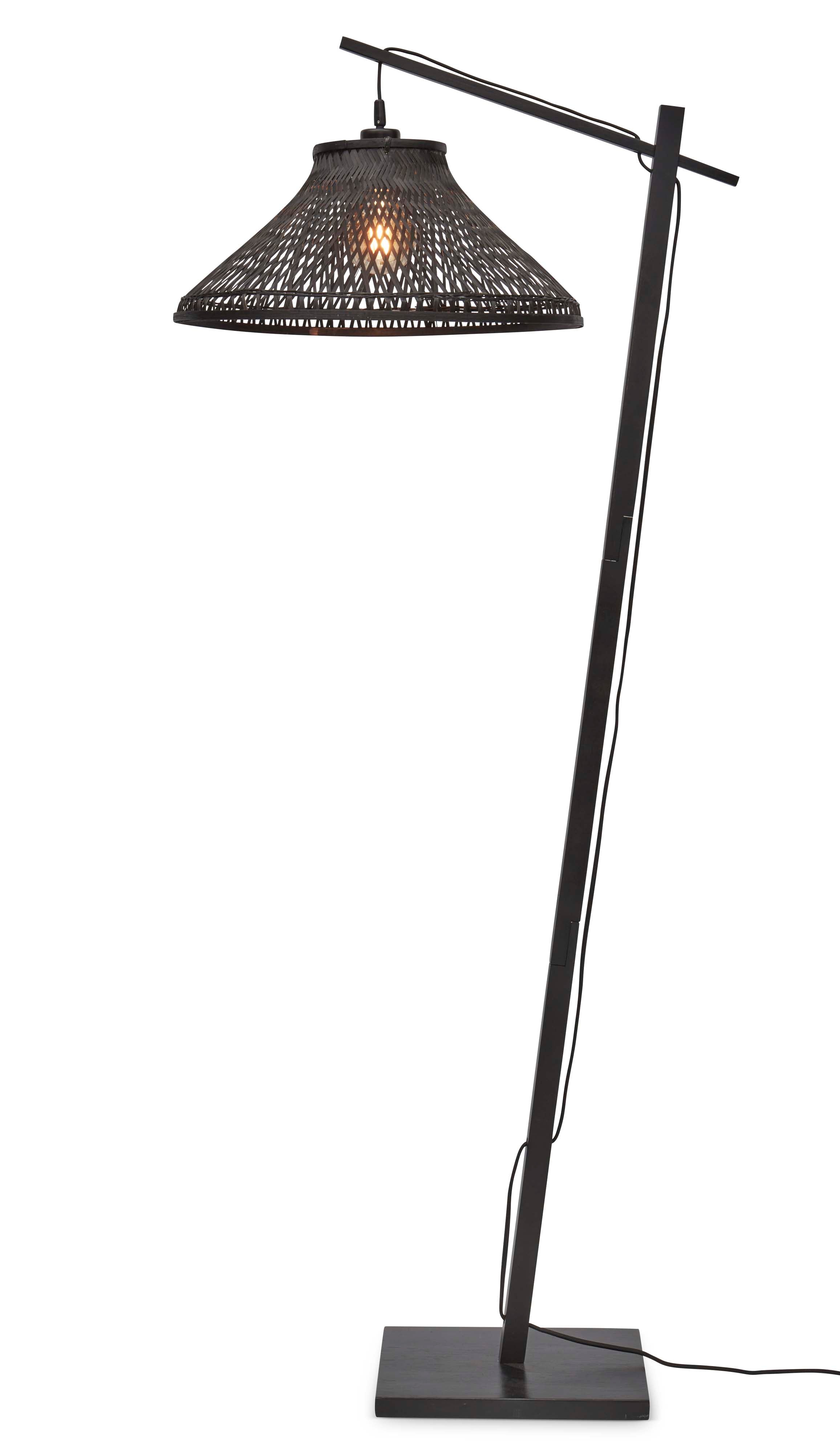 Good&Mojo Stehlampe TAHITI schwarz | 65x45x150cm