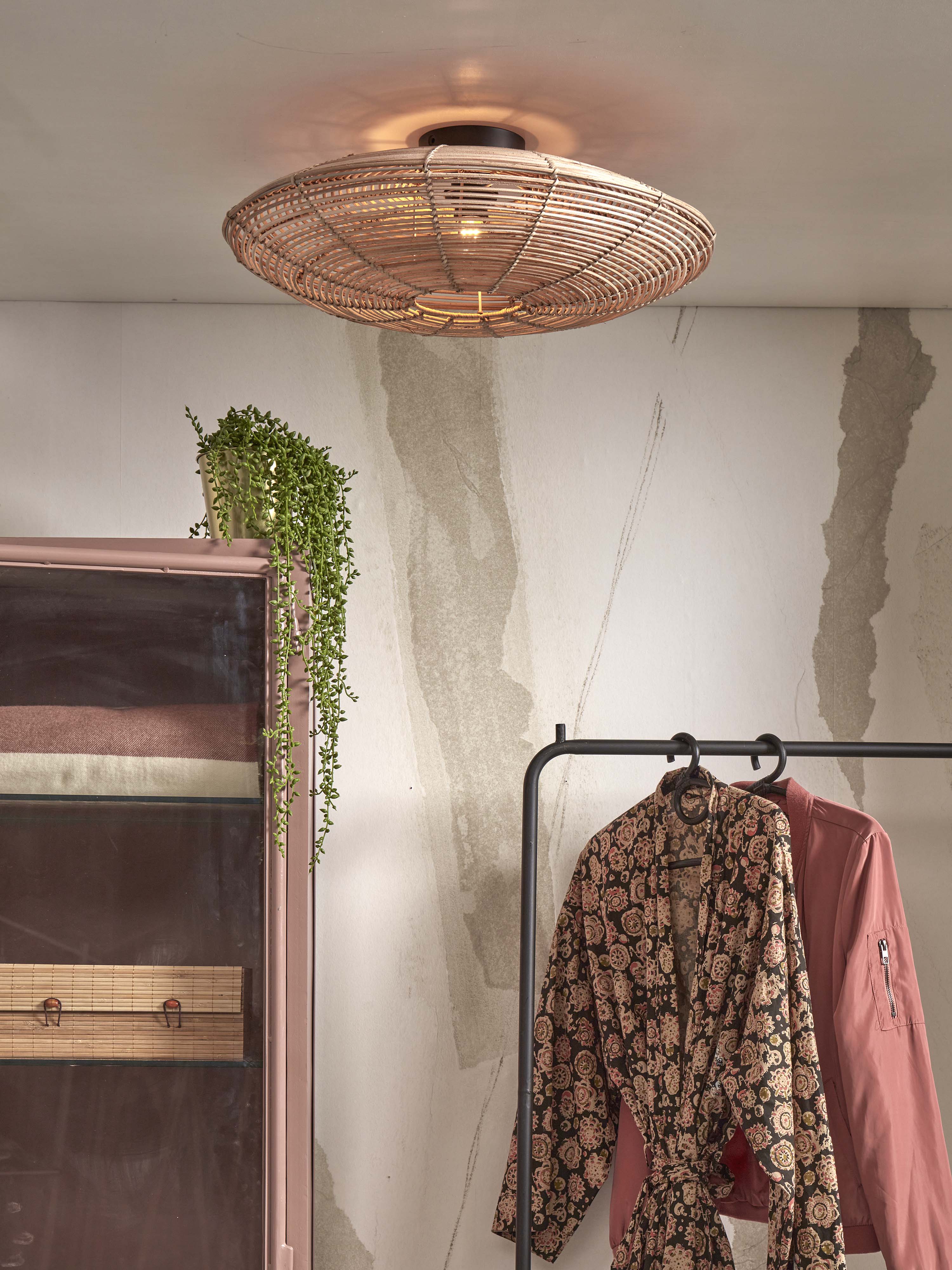 Good&Mojo Deckenlampe TANAMI braun | 55x55x14cm