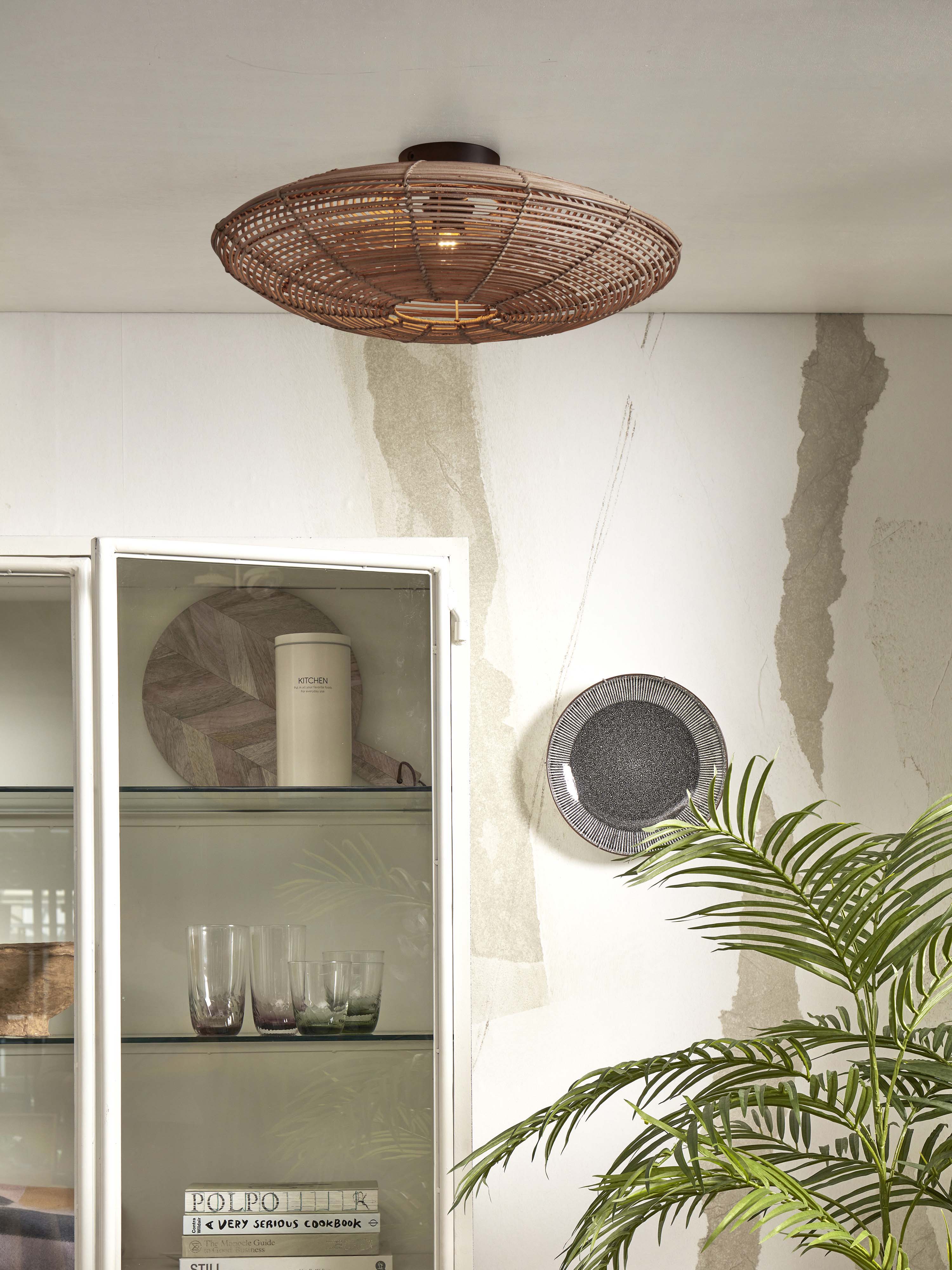 Good&Mojo Deckenlampe TANAMI braun | 55x55x14cm