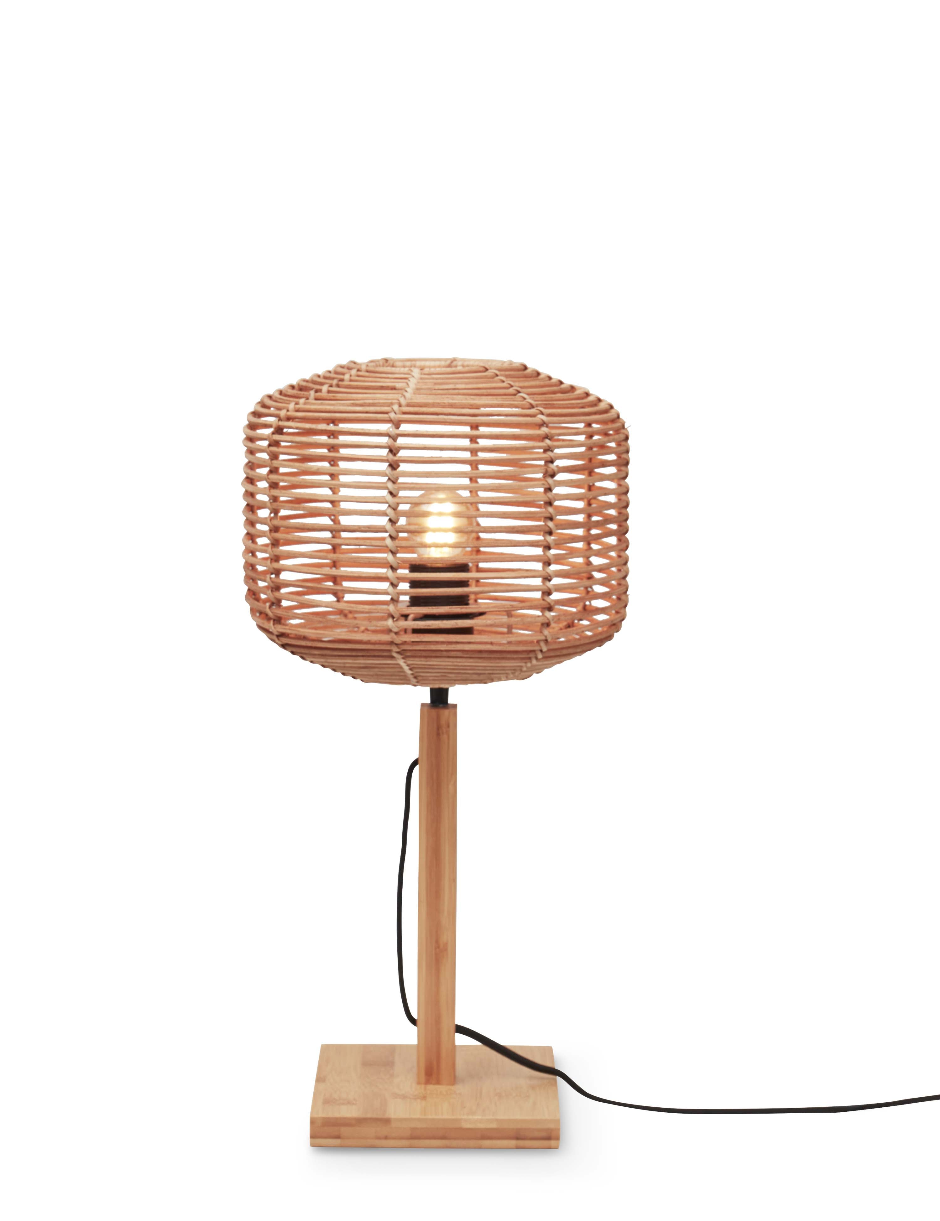 Good&Mojo Tischlampe TANAMI braun | 25x25x40cm