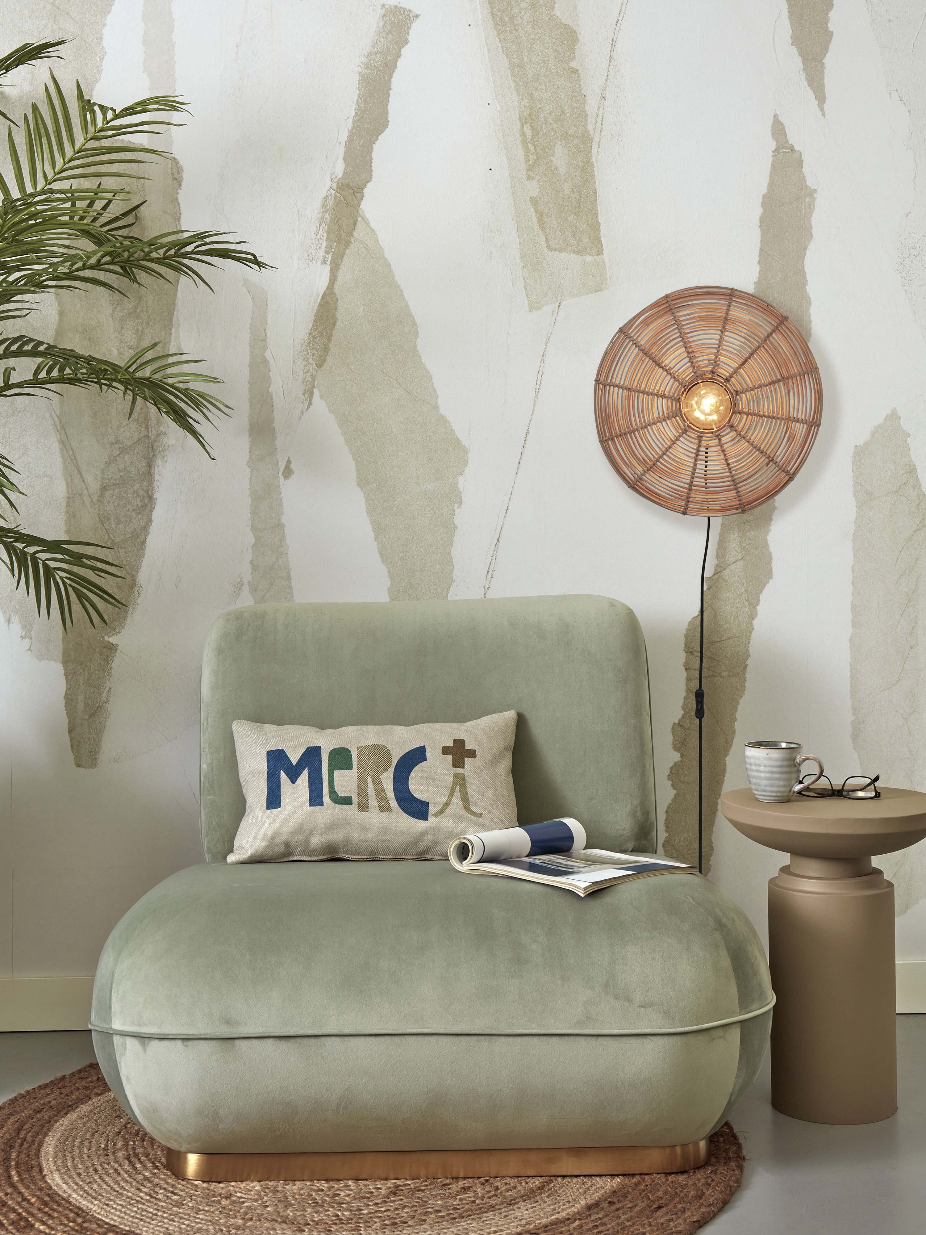 Good&Mojo Wandleuchte TANAMI braun | 40x10x40cm