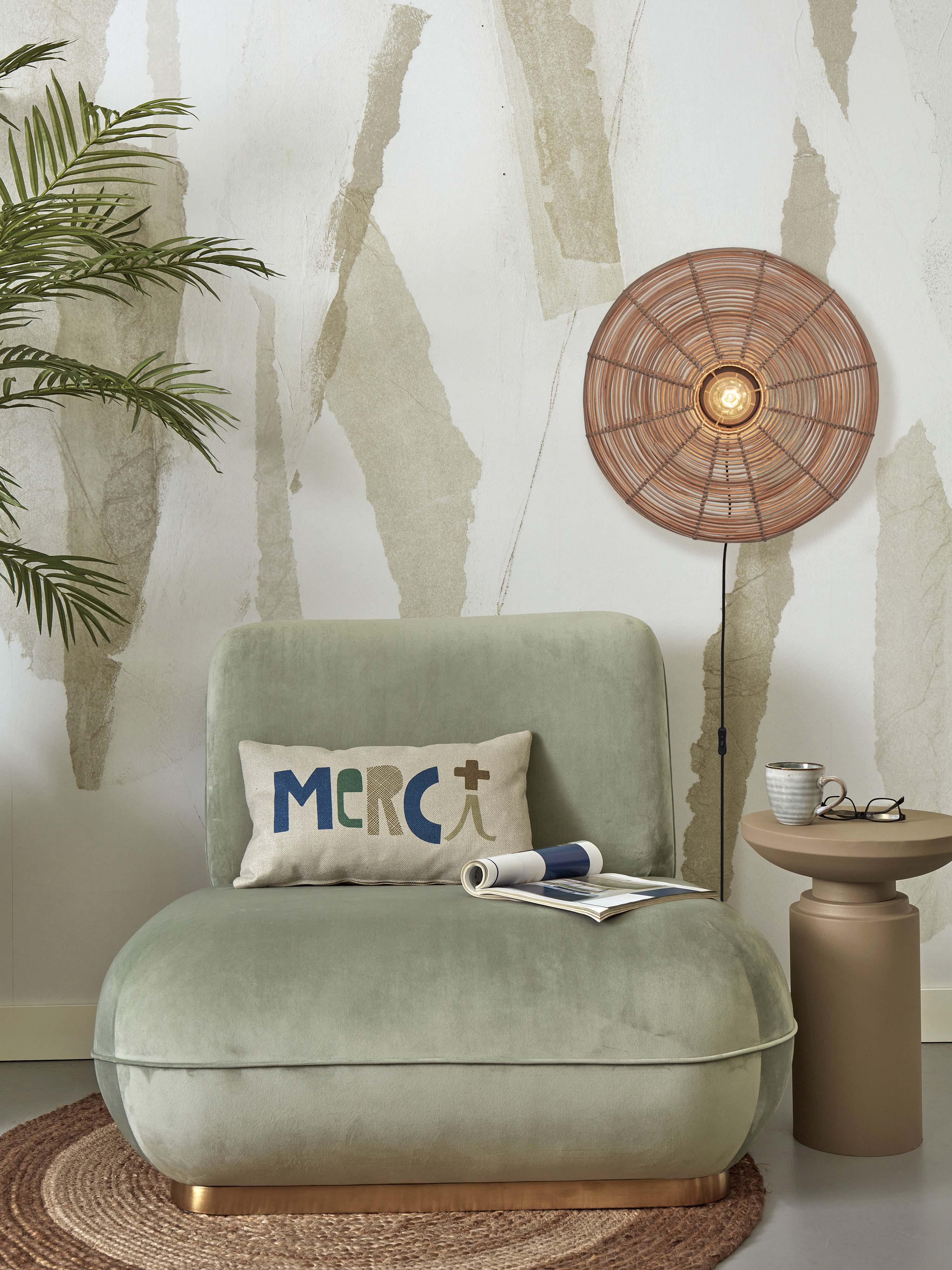 Good&Mojo Wandleuchte TANAMI braun | 55x14x55cm