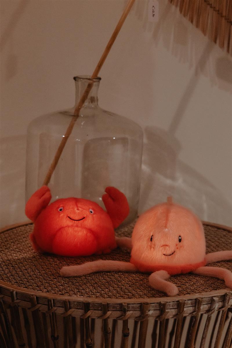 AP Junior NAchtlicht & Kuscheltier THEO THE CRAB koralle | 20x14x7cm
