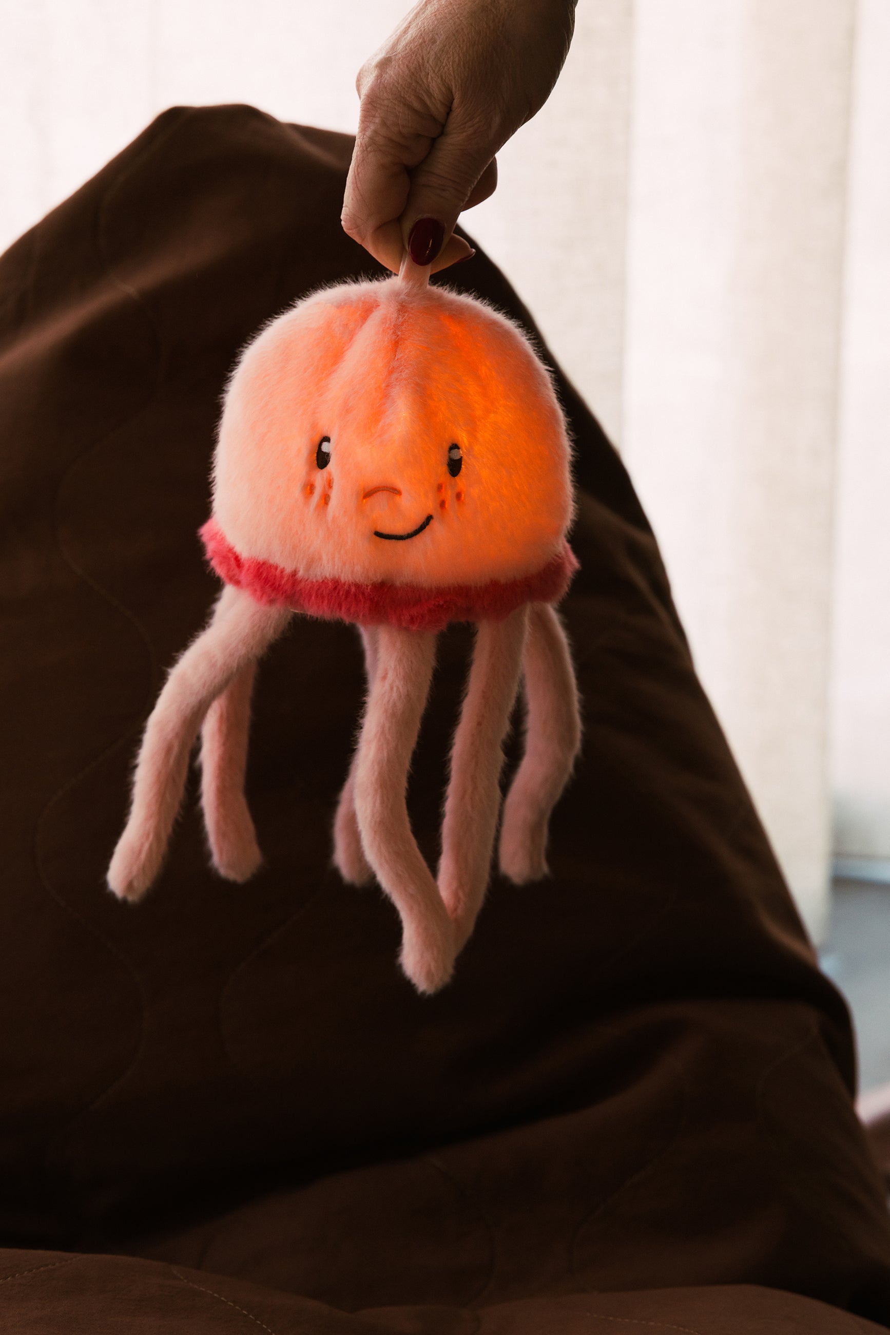 AP Junior Nachtlicht & Kuscheltier QUALLE COLETTE rosa | 13x28cm