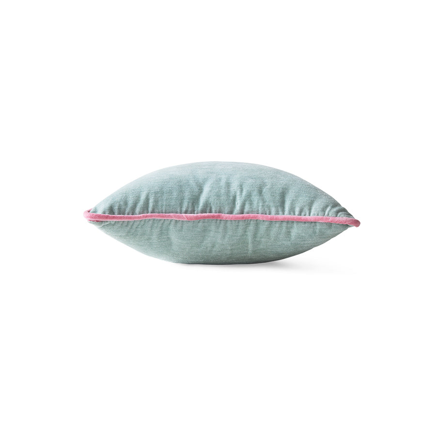 HKliving Kissen ROSEMINT hellblau rosa | 45x45x5cm