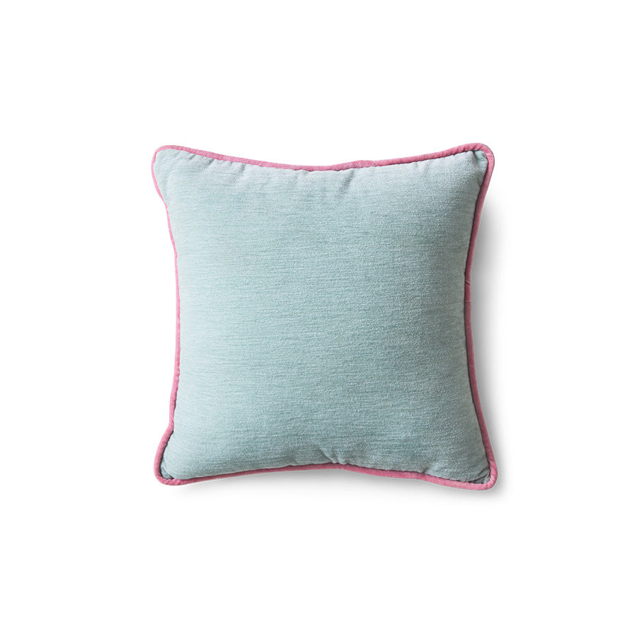 HKliving Kissen ROSEMINT hellblau rosa | 45x45x5cm