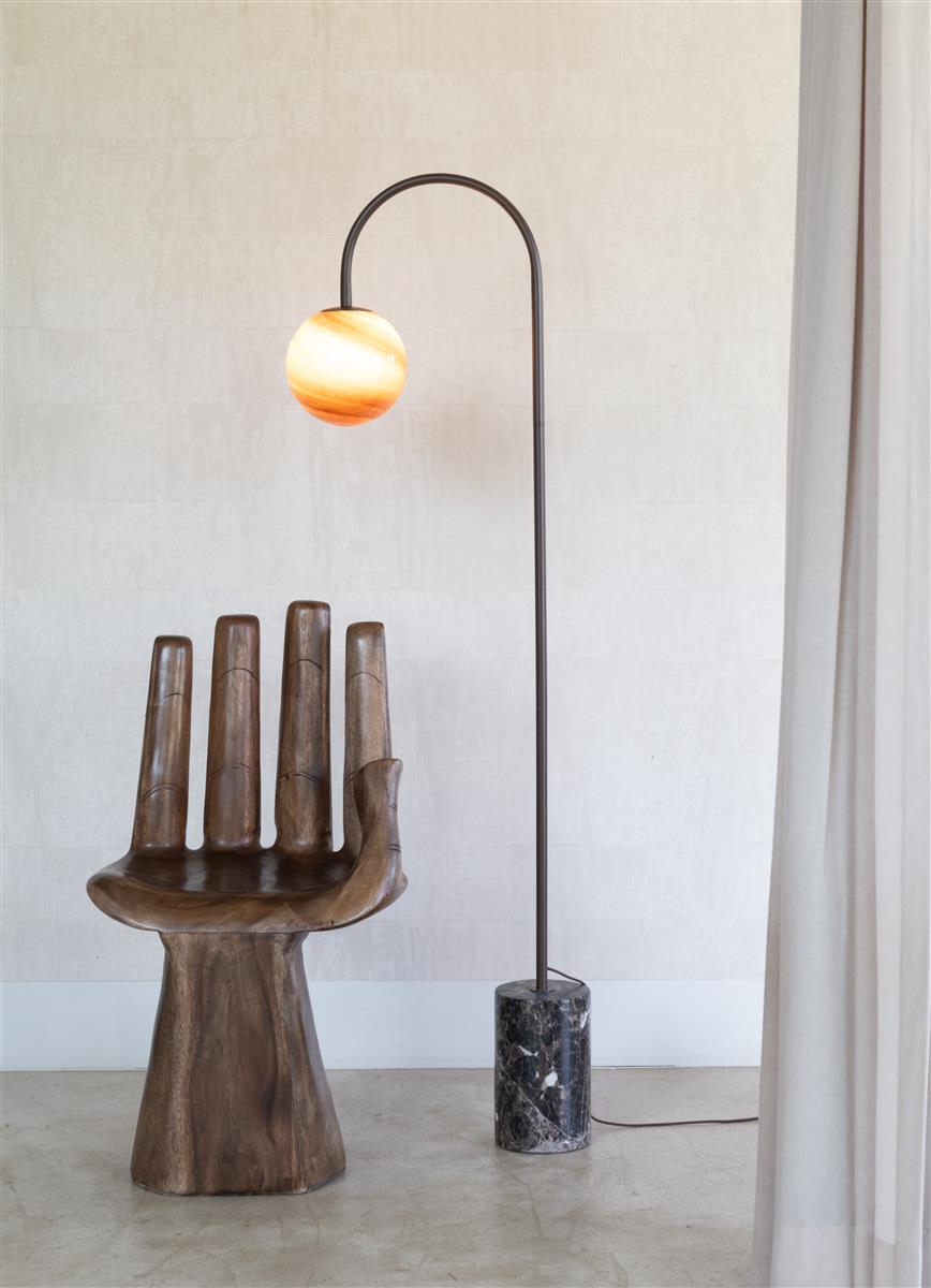 It's about RoMi Stehlampe TIVOLI braun | 20x42x163cm