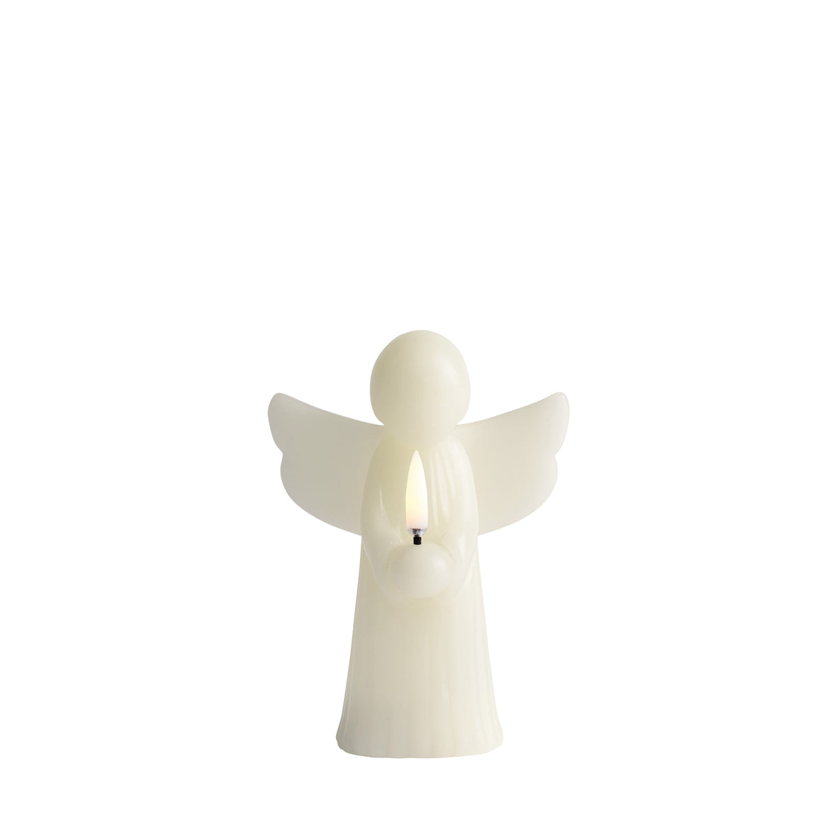 UYUNI Lighting LED Kerze ANGEL oyster grey | Ø 11x15,5 cm