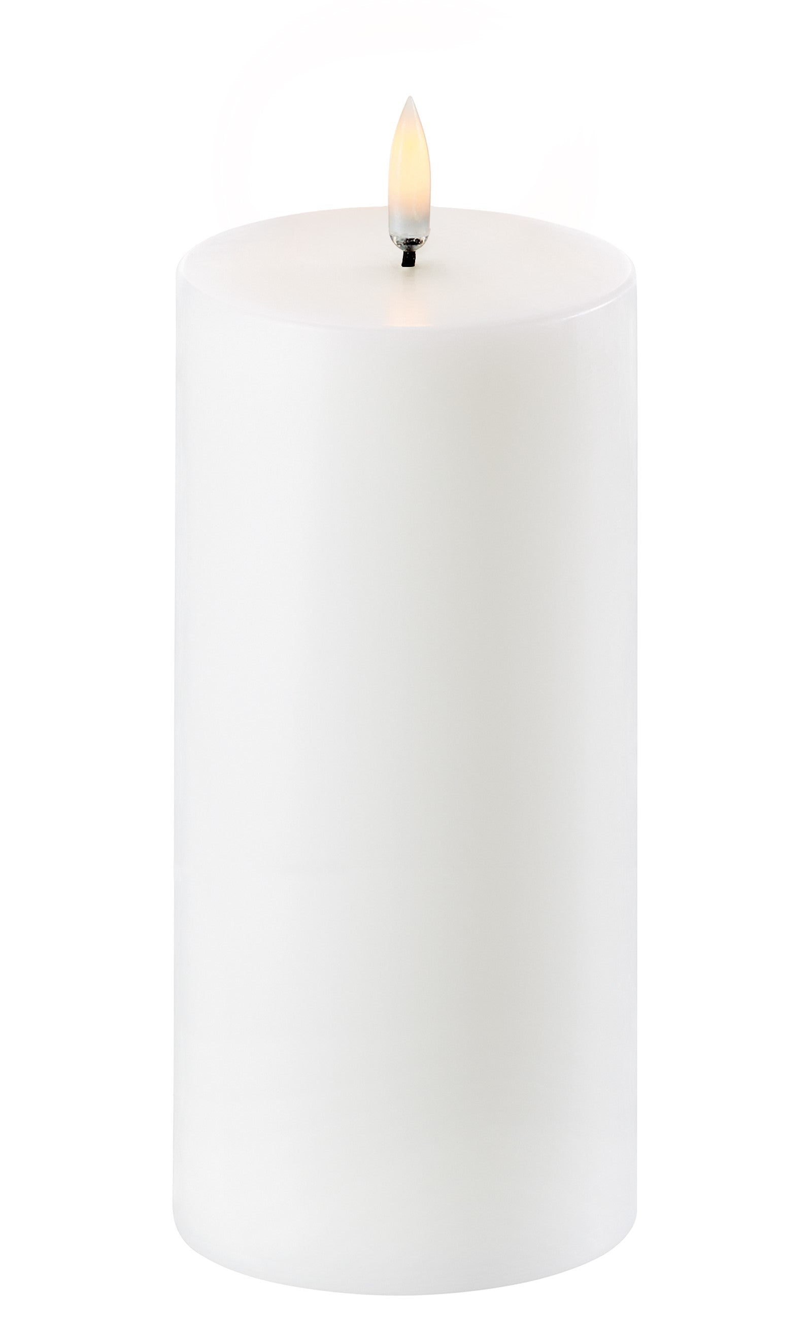 Uyuni Lighting LED Stumpenkerze NORDIC WHITE V2 weiß Ø8x15cm