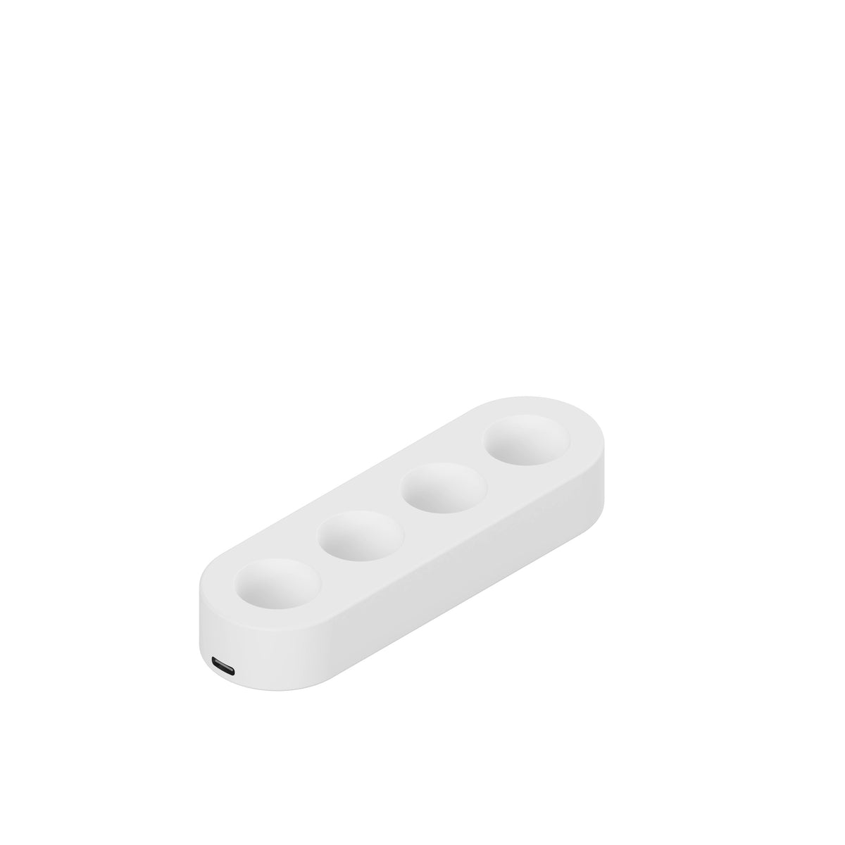 UYUNI Lighting Ladestation LED STABKERZE für 4 Stück weiß | 13x4 cm