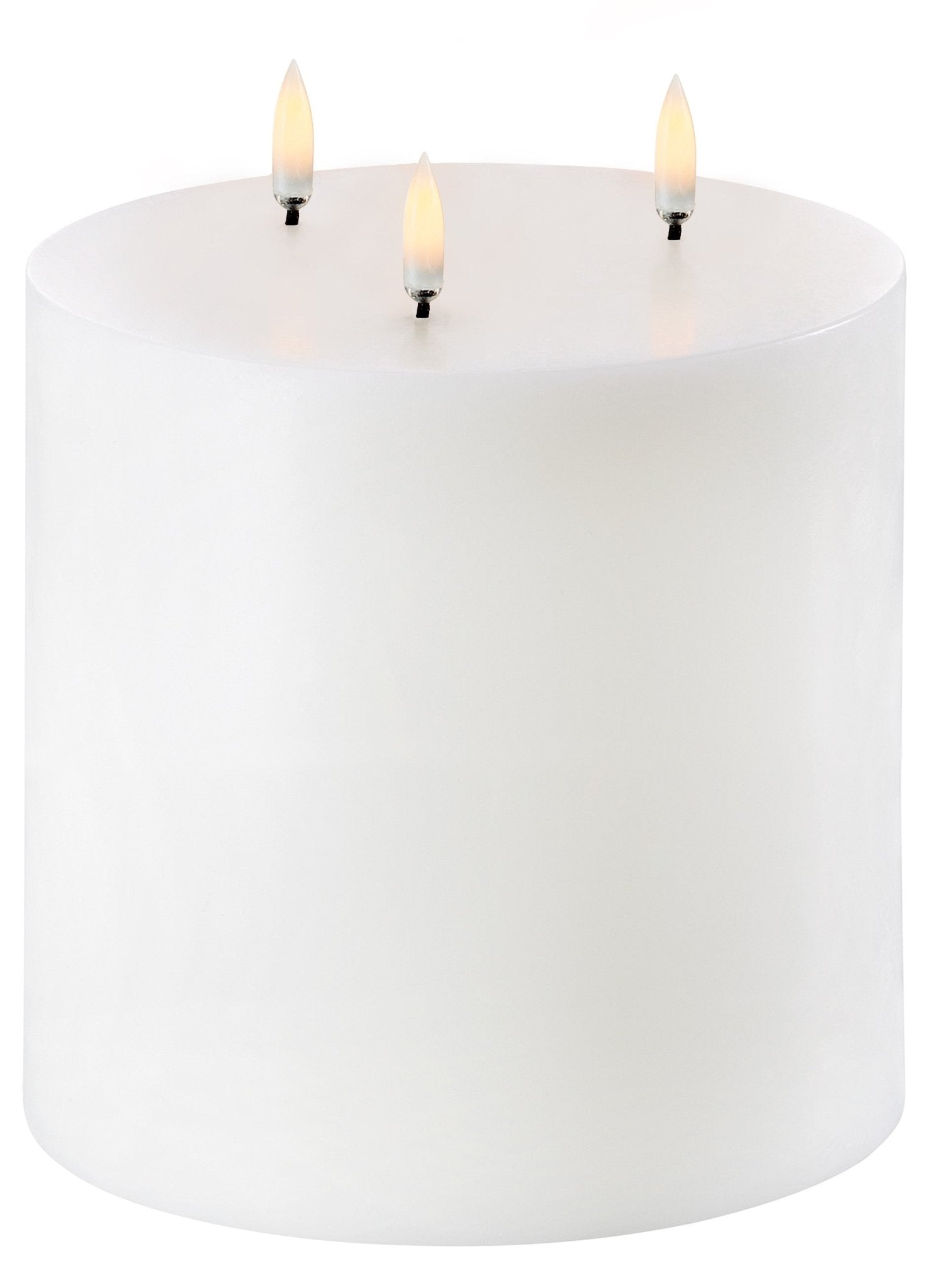 Uyuni Lighting LED Kerze 3 Flammen Stumpenkerze NORDIC WHITE weiß - Sir Henrys