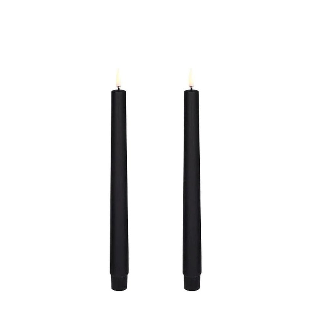 Uyuni Lighting LED Stabkerze 2er Set BLACK schwarz | Ø2,3x25cm - Sir Henrys