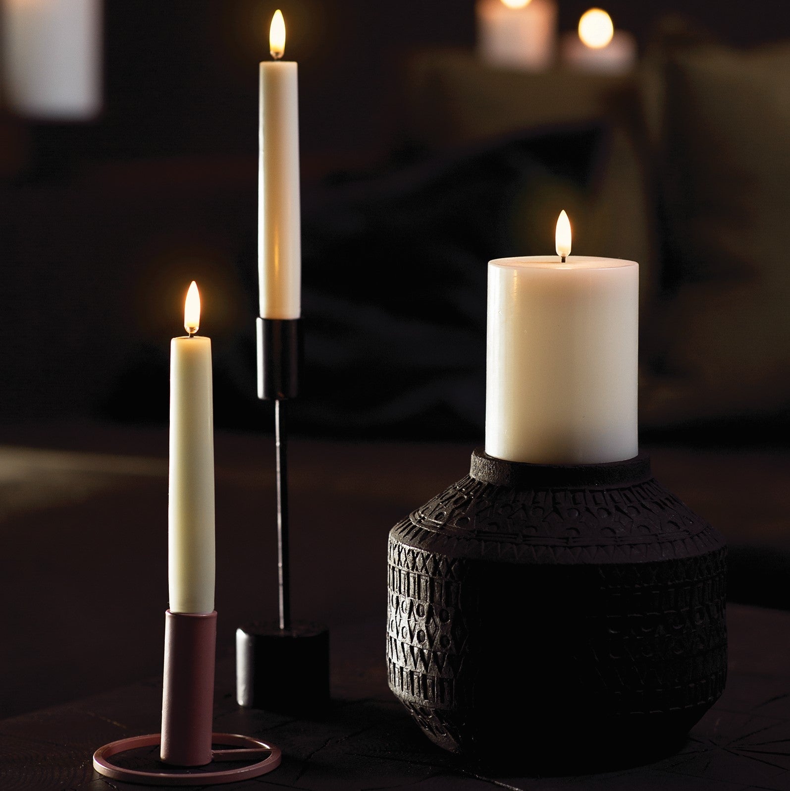 Uyuni Lighting LED Stabkerze 2er Set IVORY creme - Sir Henrys