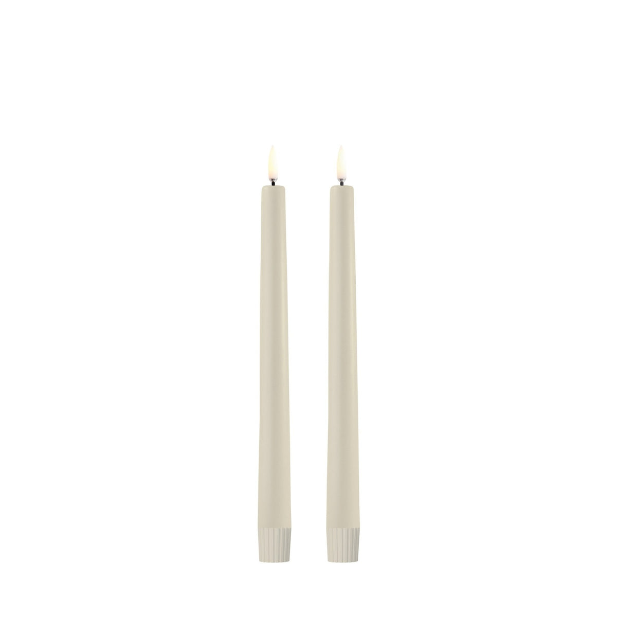 UYUNI Lighting LED Stabkerze OYSTER GREY 2er Set | Ø2,3x25 cm - Sir Henrys