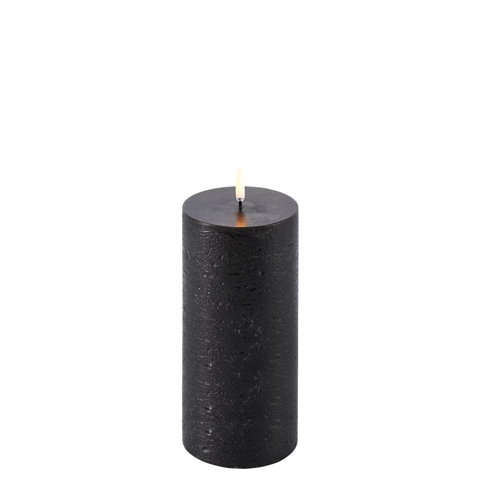 Uyuni Lighting LED Stumpenkerze FOREST BLACK schwarz Ø8x15cm - Sir Henrys