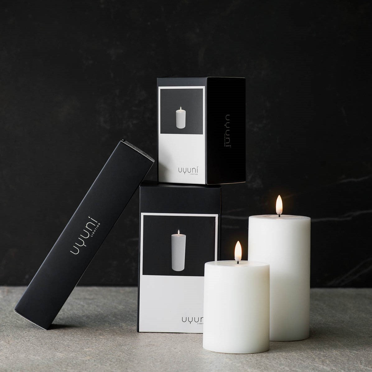 Uyuni Lighting LED Stumpenkerze NORDIC WHITE weiß Ø10x10cm - Sir Henrys