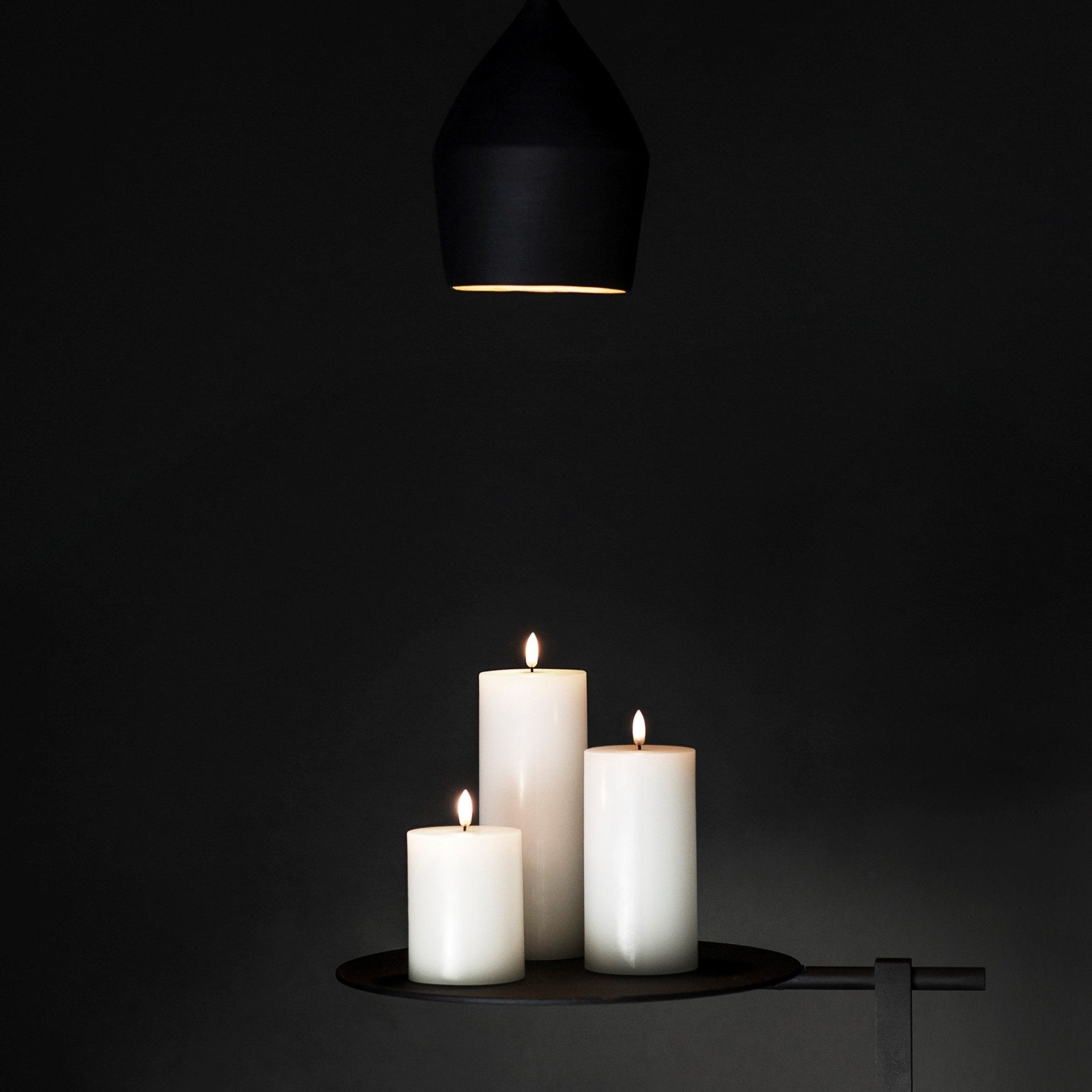 Uyuni Lighting LED Stumpenkerze NORDIC WHITE weiß Ø10x15cm - Sir Henrys