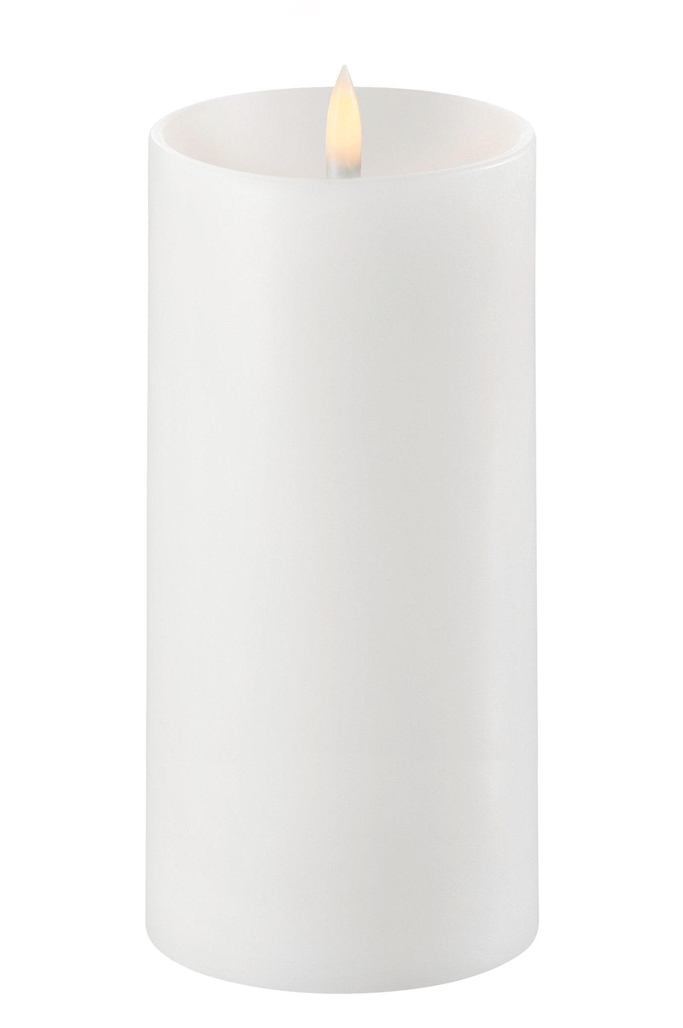 Uyuni Lighting LED Stumpenkerze NORDIC WHITE weiß Ø8x15cm - Sir Henrys