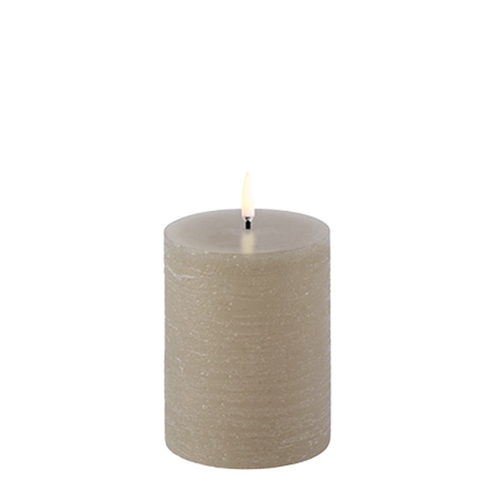 Uyuni Lighting LED Stumpenkerze SANDSTONE taupe Ø8x10cm - Sir Henrys