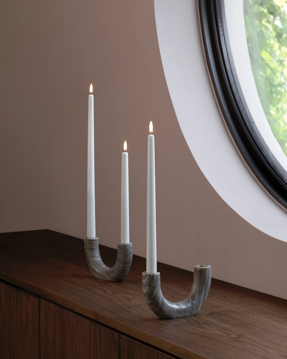 UYUNI Lighting LED Stabkerze NORDIC WHITE  2er Set | Ø 2,3x25 cm