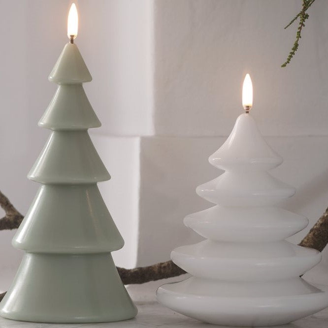 UYUNI Lighting LED Kerze XMAS TREE WHITE weiß |  Ø10x20cm
