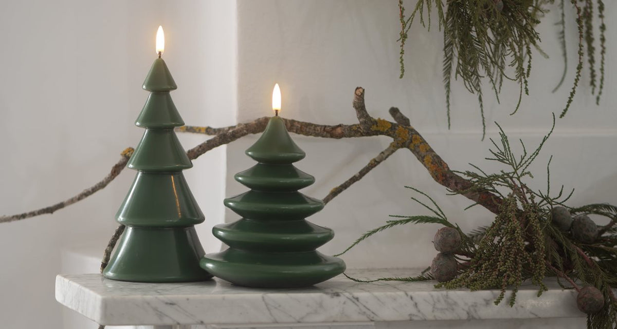 UYUNI Lighting LED Kerze XMAS TREE WHITE weiß |  Ø10x20cm