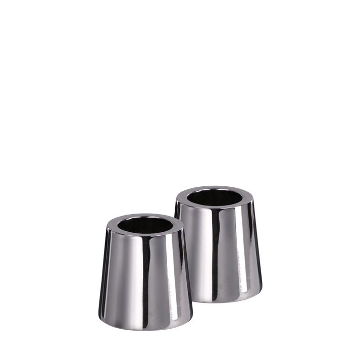 UYUNI Lighting Kerzenhalter MINI TAPER CHROME 2er Set silber | Ø 2,3x2,3 cm