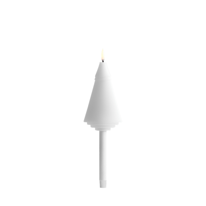 UYUNI Lighting LED Stabkerze MINI XMAS TREE WHITE weiß| Ø1,3x25cm