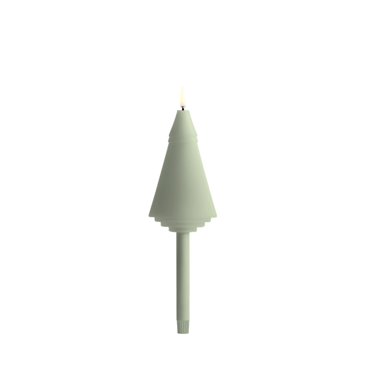 UYUNI Lighting LED Stabkerze MINI XMAS TREE SAGE GREEN hellgrün| Ø1,3x25cm
