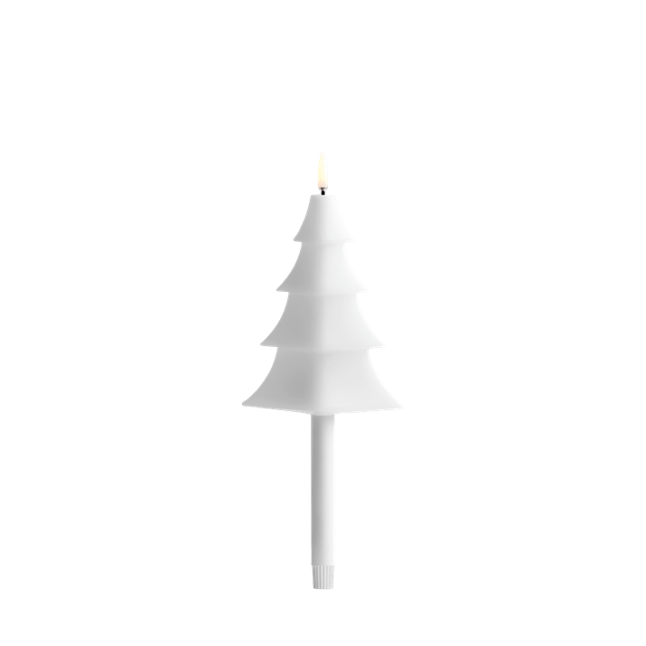UYUNI Lighting LED Stabkerze MINI XMAS TREE WHITE weiß | Ø1,3x25cm